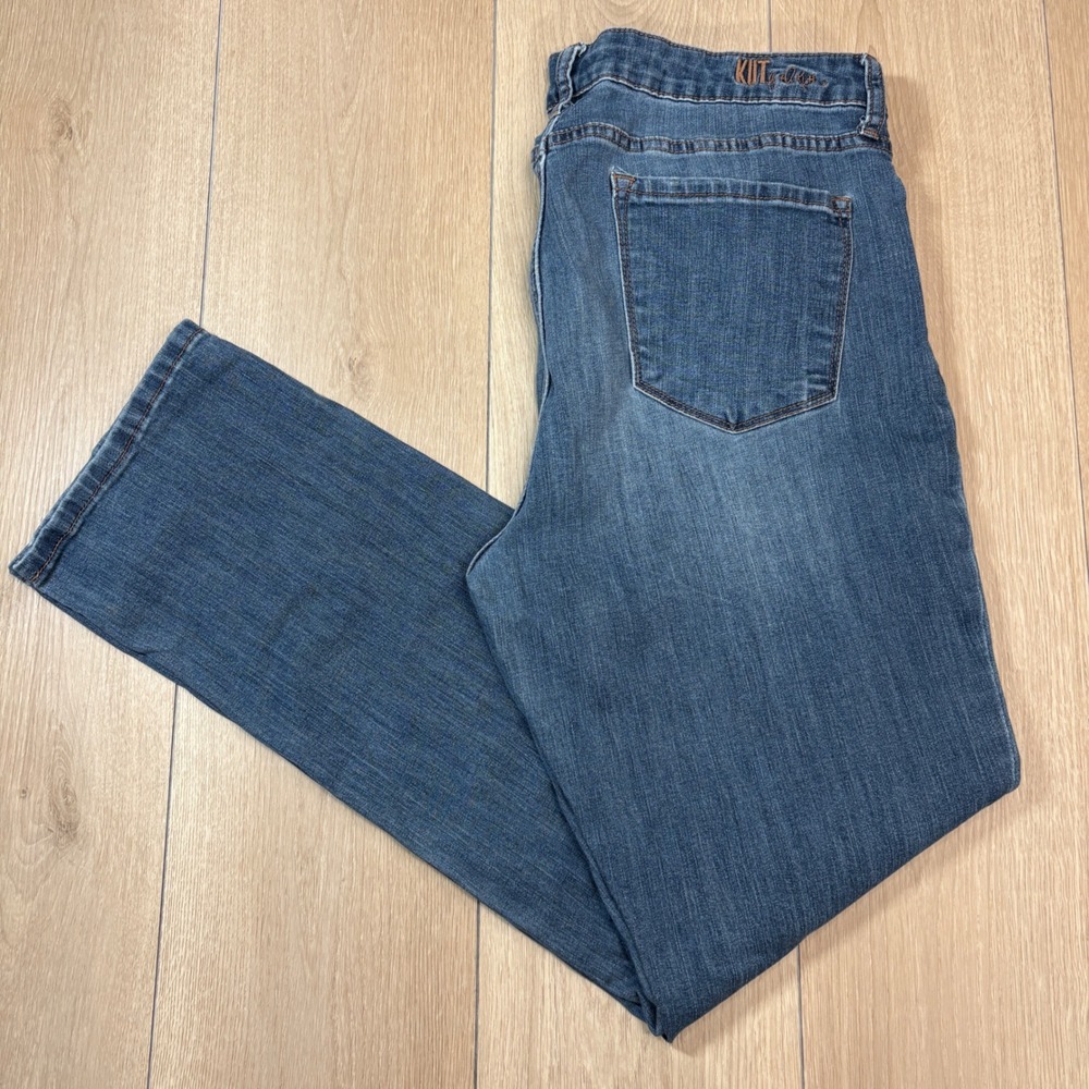 KUT from the Kloth Straight Leg Jeans Womens 16 Medium Wash KP9065MA2